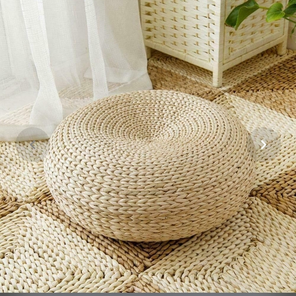 Natural Woven Floor Cushion